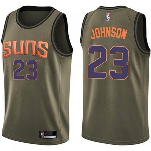 Phoenix Suns #23 Cameron Johnson Green Swingman Salute to Service Jersey Mens