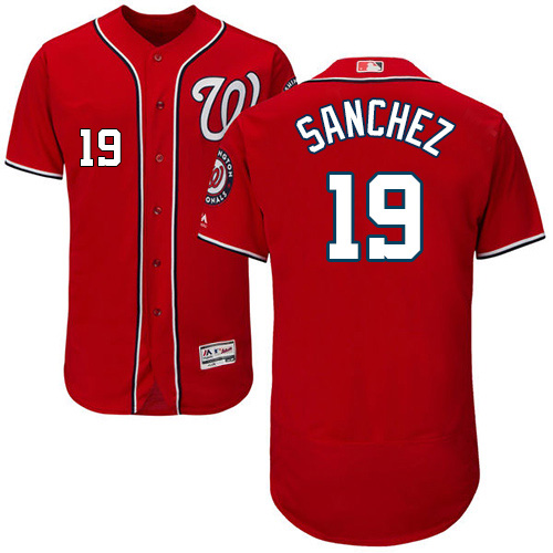 Washington Nationals #19 Anibal Sanchez Red Flexbase Authentic Collection Stitched Jersey Men's