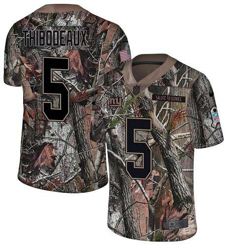 Giants #5 Kayvon Thibodeaux Camo Youth Stitched Limited Rush Realtree Jersey