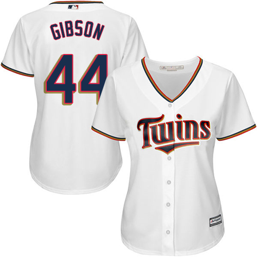 Minnesota Twins #44 Kyle Gibson White Home Women's Stitched Jersey Womens