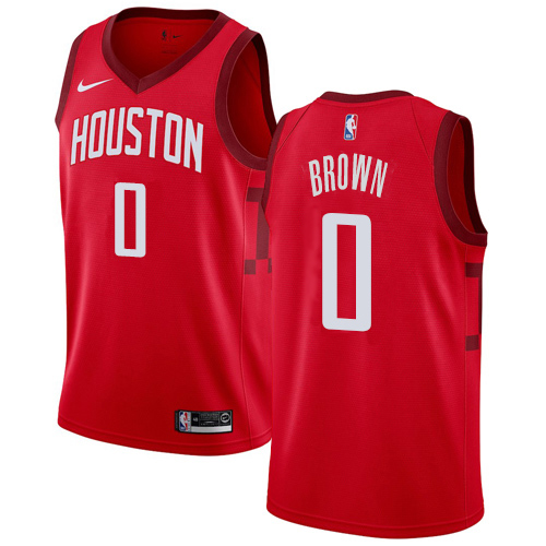 Houston Rockets #0 Sterling Brown Red Youth Swingman Earned Edition Jersey Youth