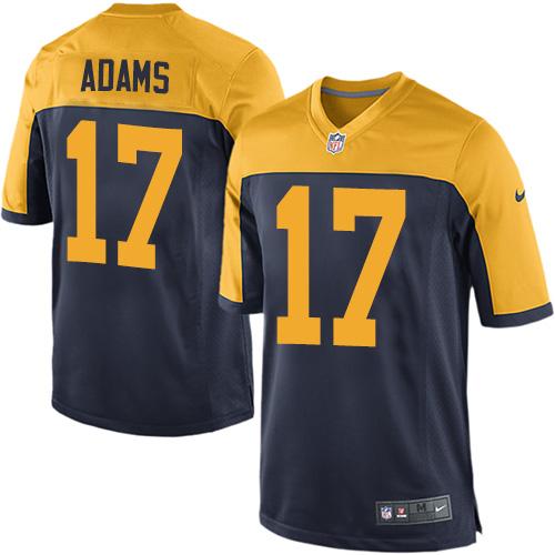 Packers #17 Davante Adams Navy Blue Alternate Youth Stitched New Elite Jersey