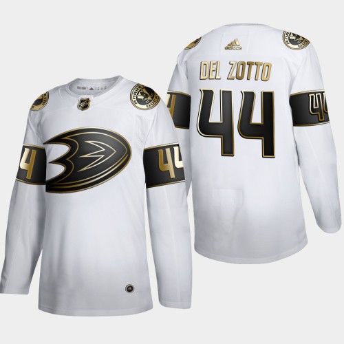 Anaheim Anaheim Ducks #44 Michael Del Zotto Men's Adidas White Golden Edition Limited Stitched Jersey Men's