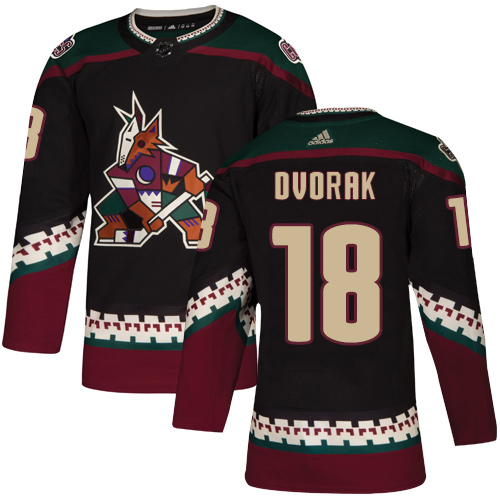 Adidas Arizona Coyotes #18 Christian Dvorak Black Alternate Authentic Stitched Jersey Men's