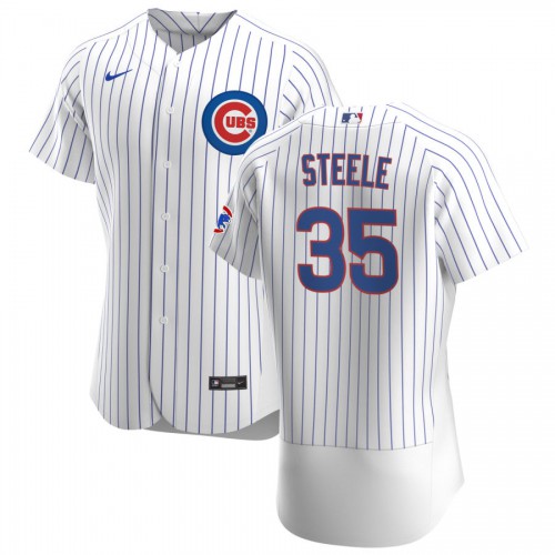 Chicago Chicago Cubs #35 Justin Steele Men's White Home 2020 Authentic Player Jersey Men's