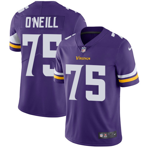 Minnesota Vikings #75 Brian O'Neill Purple Team Color Men's Stitched Vapor Untouchable Limited Jersey Men's