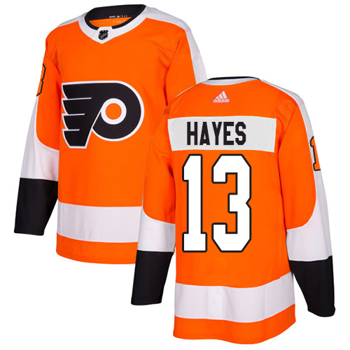 Adidas Philadelphia Flyers #13 Kevin Hayes Orange Home Authentic Stitched Jersey Men's