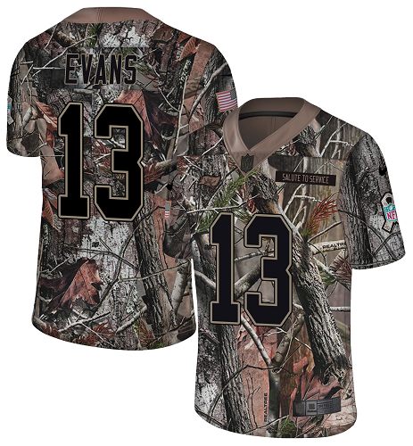 Buccaneers #13 Mike Evans Camo Youth Stitched Limited Rush Realtree Jersey