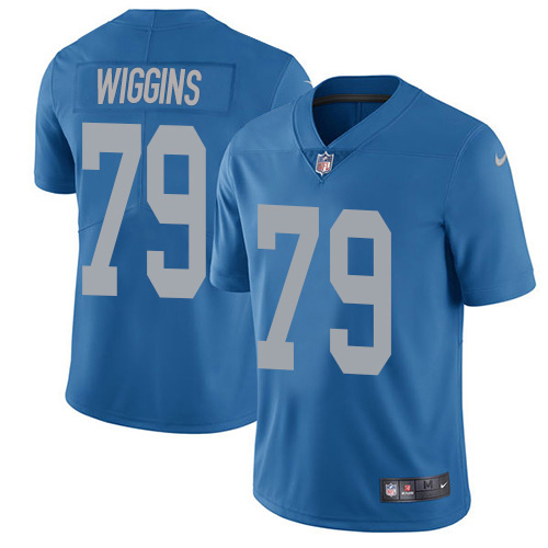 Detroit Lions #79 Kenny Wiggins Blue Throwback Youth Stitched Vapor Untouchable Limited Jersey Youth