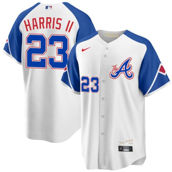 Men's Youth Women's Atlanta Braves #23 Michael Harris II White 2023 City Connect Cool Base Jersey
