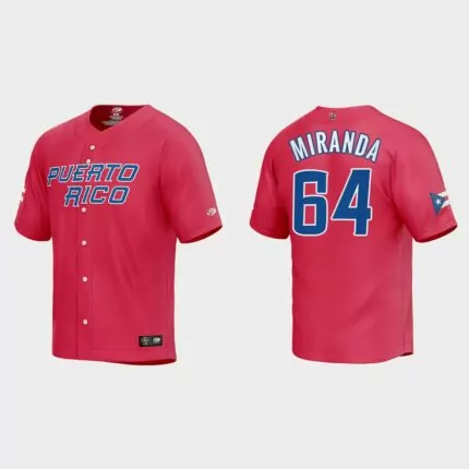Jose Miranda Puerto Rico Baseball 2023 World Baseball Classic Jersey – Red