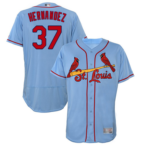 St.Louis Cardinals #37 Keith Hernandez Light Blue Flexbase Authentic Collection Stitched Jersey Men's
