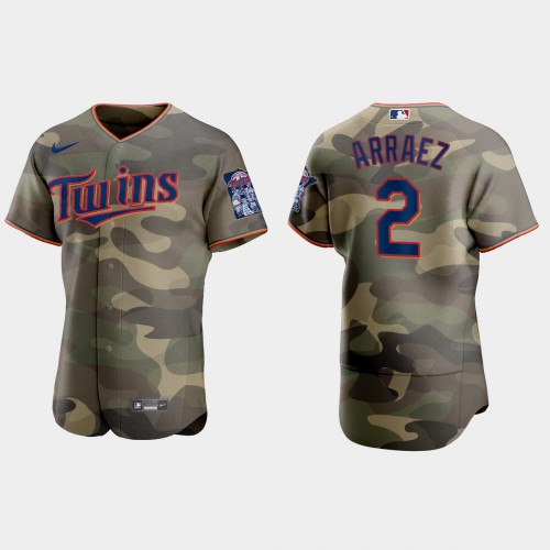 Minnesota Minnesota Twins #2 Luis Arraez Men's 2021 Armed Forces Day Authentic Jersey -Camo Men's