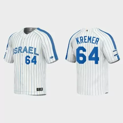 Dean Kremer Israel Baseball 2023 World Baseball Classic Jersey – White