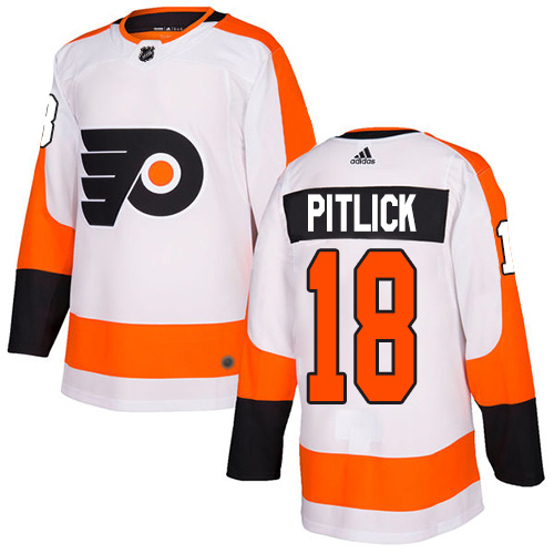 Adidas Philadelphia Flyers #18 Tyler Pitlick White Road Authentic Stitched Jersey Men's