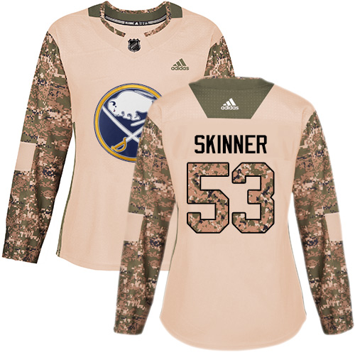 Adidas Buffalo Sabres #53 Jeff Skinner Camo Authentic 2017 Veterans Day Women's Stitched Jersey Womens