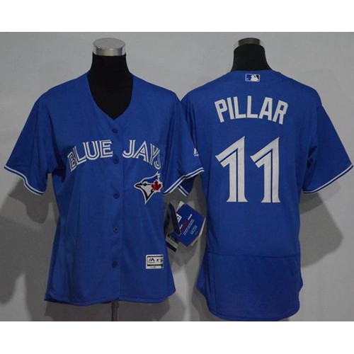 Toronto Blue Jays #11 Kevin Pillar Blue Flexbase Authentic Women's Stitched Jersey Womens