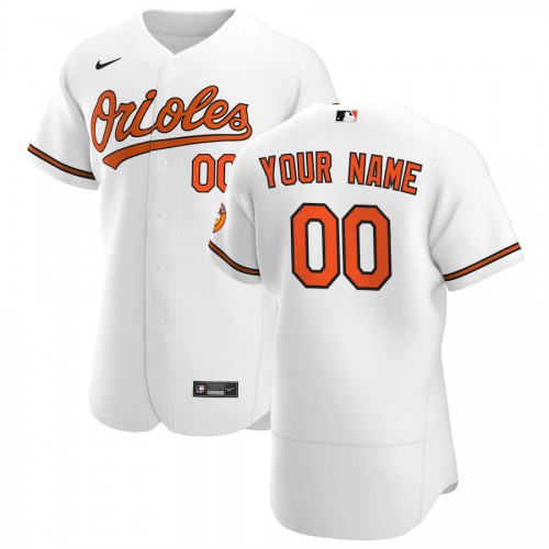 Baltimore Orioles Custom Men's White Home 2020 Authentic Player Jersey
