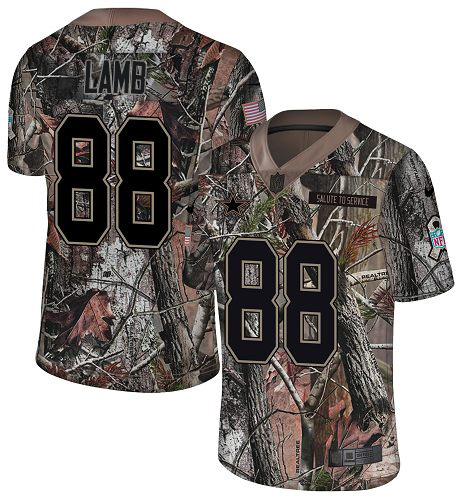 Cowboys #88 CeeDee Lamb Camo Men's Stitched Limited Rush Realtree Jersey