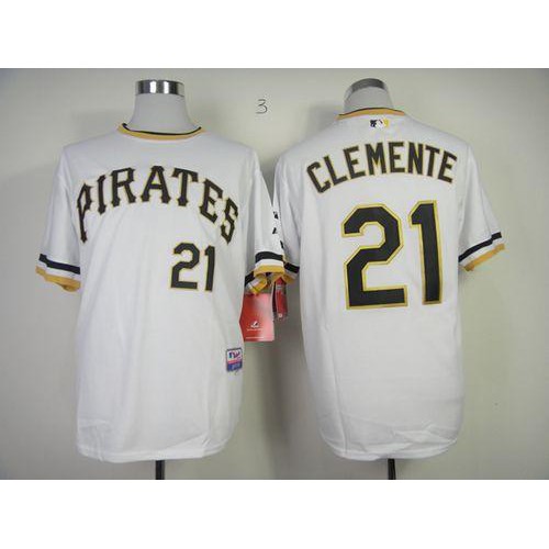 Pittsburgh Pirates #21 Roberto Clemente White Alternate 2 Cool Base Stitched Jersey Men's