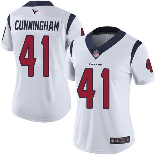 Houston Texans #41 Zach Cunningham White Women's Stitched Vapor Untouchable Limited Jersey Womens