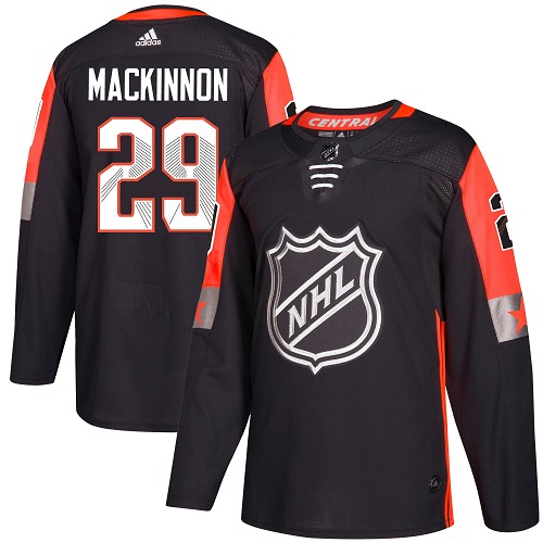 Adidas Colorado Avalanche #29 Nathan MacKinnon Black 2018 All-Star Central Division Authentic Stitched Youth Jersey Youth