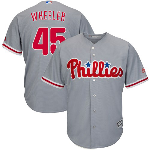 Philadelphia Phillies #45 Zack Wheeler Grey Cool Base Stitched Youth Jersey Youth