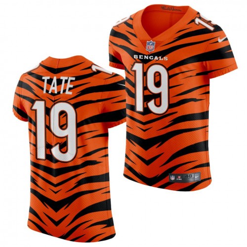 Cincinnati Bengals #19 Auden Tate Men's 2021-22 Orange City Edition Elite Jersey Men's