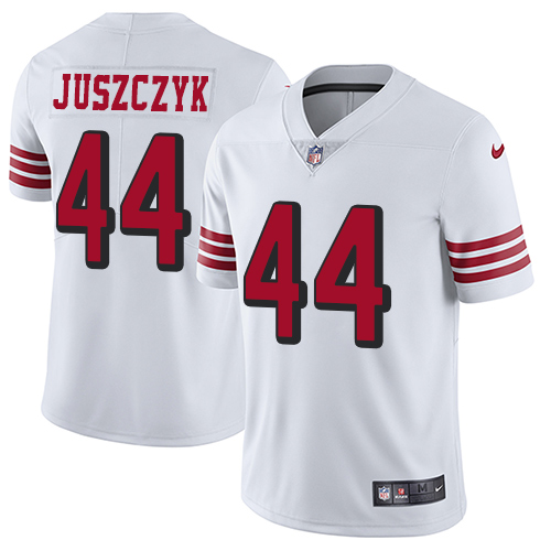 49ers #44 Kyle Juszczyk White Rush Youth Stitched Vapor Untouchable Limited Jersey