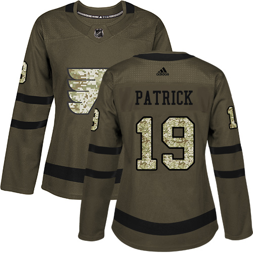 Adidas Philadelphia Flyers #19 Nolan Patrick Green Salute to Service Women's Stitched Jersey Womens