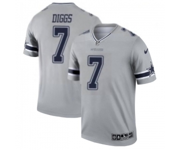 Men's Womens Youth Kids Dallas Cowboys #7 Trevon Diggs Gray Stitched Limited Inverted Legend Jersey