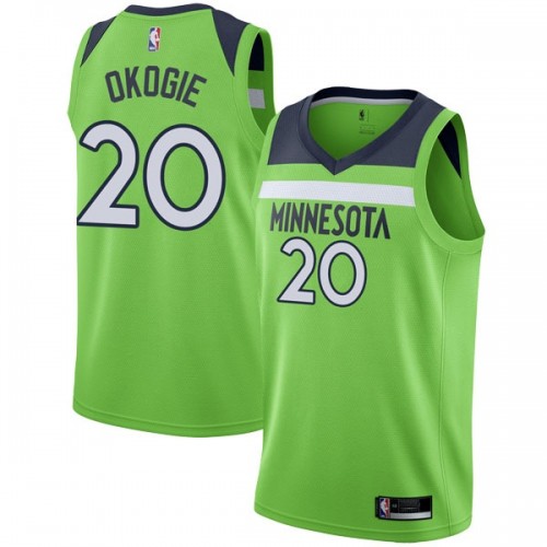 Minnesota Timberwolves #20 Josh Okogie Green Womens Swingman Statement Edition Jersey Womens