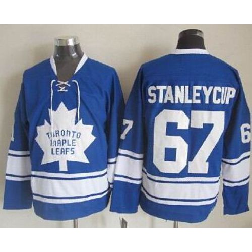 Maple Toronto Maple Leafs #67 Stanley Cup Blue CCM Throwback Stitched Jersey Men's