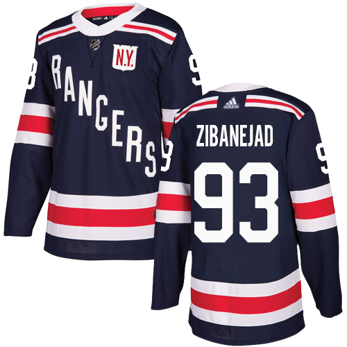 Adidas New York Rangers #93 Mika Zibanejad Navy Blue Authentic 2018 Winter Classic Stitched Youth Jersey Youth