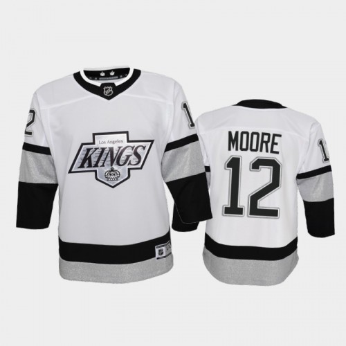 Adidas Los Angeles Kings #12 Trevor Moore Youth 2021-22 Alternate Game Jersey - White Youth