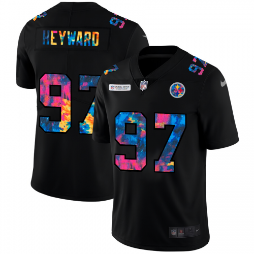 Pittsburgh Pittsburgh Steelers #97 Cameron Heyward Men's Multi-Color Black 2020 Crucial Catch Vapor Untouchable Limited Jersey Men's