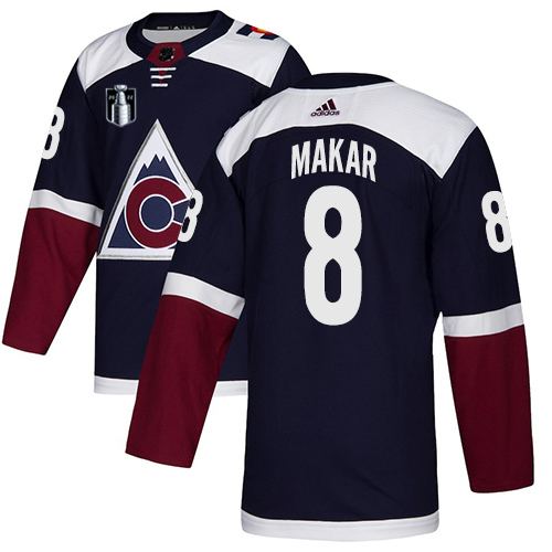 Adidas Colorado Avalanche #8 Cale Makar Navy 2022 Stanley Cup Final Patch Alternate Authentic Stitched Jersey Men's