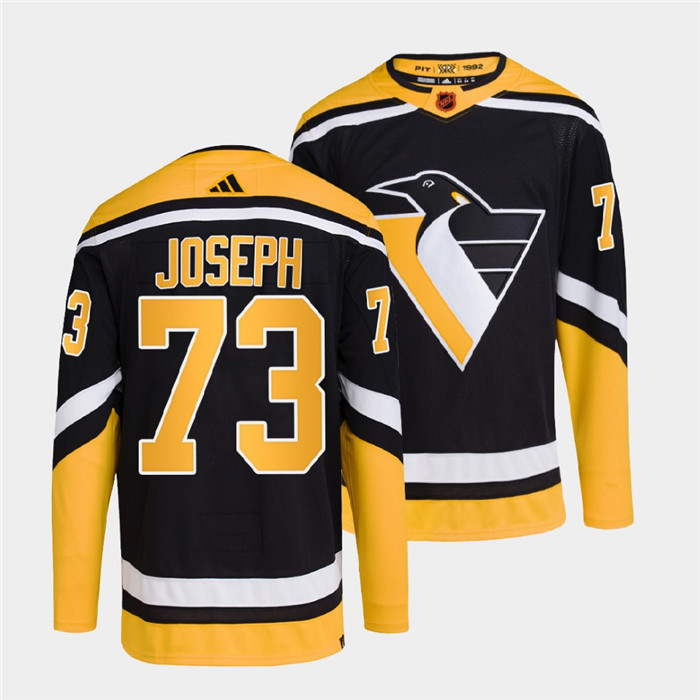 Pittsburgh Penguins #73 Pierre-Olivier Joseph Men's Adidas Reverse Retro 2.0 Authentic Player Jersey - Black