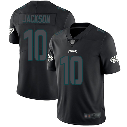 Philadelphia Eagles #10 DeSean Jackson Black Men's Stitched Limited Rush Impact Jersey Men's