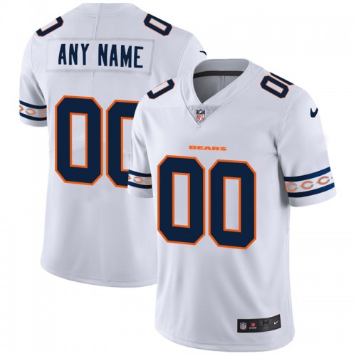 Chicago Bears Custom White Team Logo Vapor Limited Jersey