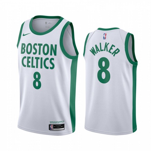Boston Celtics #8 Kemba Walker White Womens Swingman 2020-21 City Edition Jersey Womens