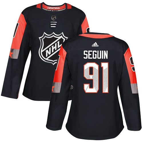 Adidas Dallas Stars #91 Tyler Seguin Black 2018 All-Star Central Division Authentic Women's Stitched Jersey Womens