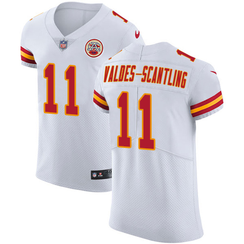 Chiefs #11 Marquez Valdes-Scantling White Men's Stitched Vapor Untouchable Elite Jersey