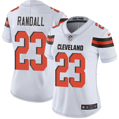 Cleveland Browns #23 Damarious Randall White Women's Stitched Vapor Untouchable Limited Jersey Womens