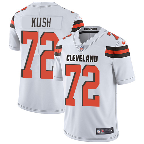 Cleveland Browns #72 Eric Kush White Men's Stitched Vapor Untouchable Limited Jersey Men's