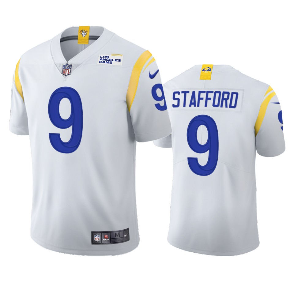 Los Angeles Rams #9 Matthew Stafford Men's 2021 Vapor Limited Jersey - White