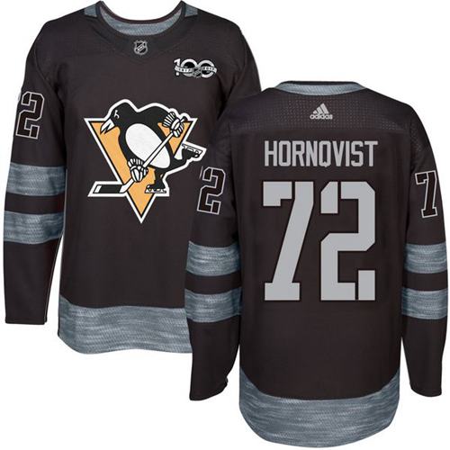 Adidas Pittsburgh Penguins #72 Patric Hornqvist Black 1917-2017 100th Anniversary Stitched Jersey Men's