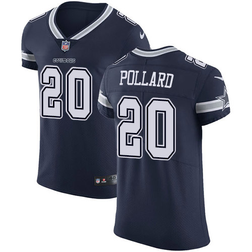 Cowboys #20 Tony Pollard Navy Blue Team Color Men's Stitched Vapor Untouchable Elite Jersey