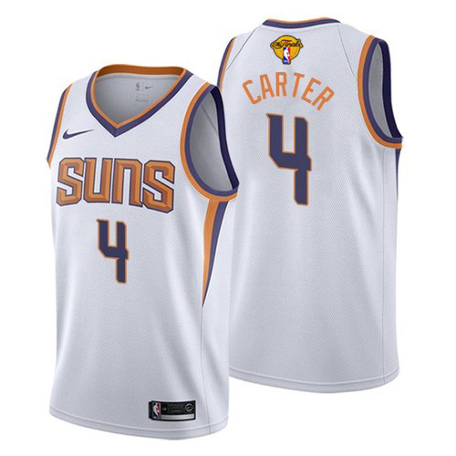 Phoenix Suns #4 Jevon Carter Youth 2021 Finals Bound Swingman Association Edition Jersey White Youth