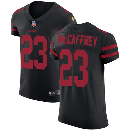 49ers #23 Christian McCaffrey Black Alternate Men's Stitched Vapor Untouchable Elite Jersey